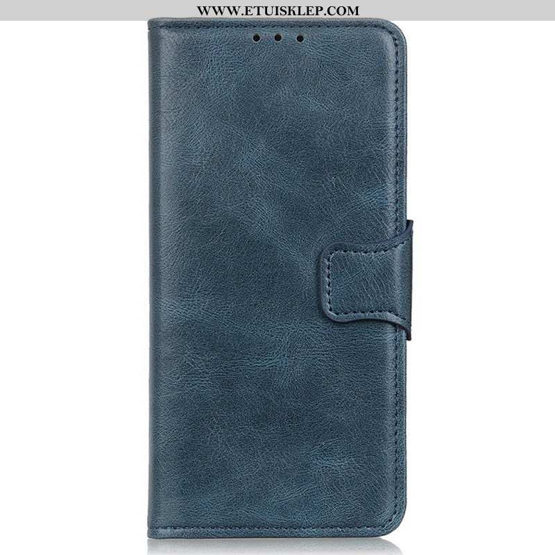 Etui Folio do Samsung Galaxy M23 5G Dwustronne Zapięcie Z Efektem Skóry